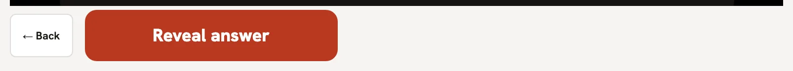 The presenter's Reveal answer button.